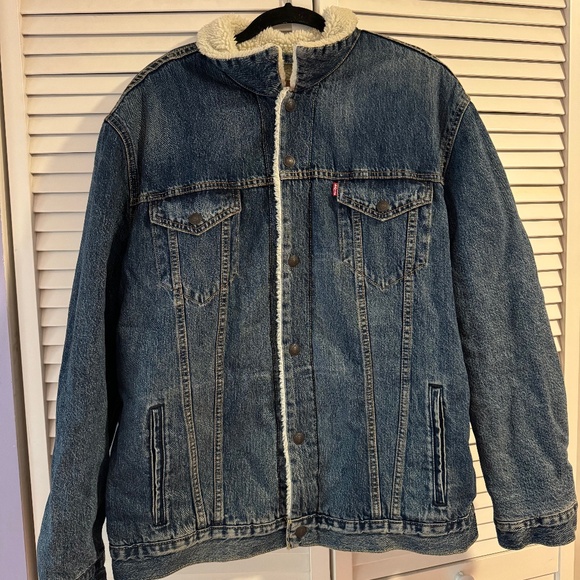 Levi's Sherpa Trucker Men's Jacket, Mays - Size 2XL - Picture 2 of 5